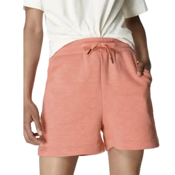 Sweaty Betty Essentials High Waist Longline Sweat Shorts Pink Women's Small - Picture 1 of 7